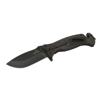 Nóż zamknięcie Cattara BLACK BLADE z bezpiecznikiem 21,7cm