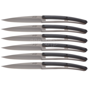 Zestaw 6 stekowych nożów Deejo 2YP001 czarny ABS, Deejo