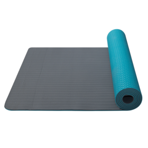Podkładka do jogę Yoga Mat dwuwarstwowa materiał TPE turkusowy / szary, Yate